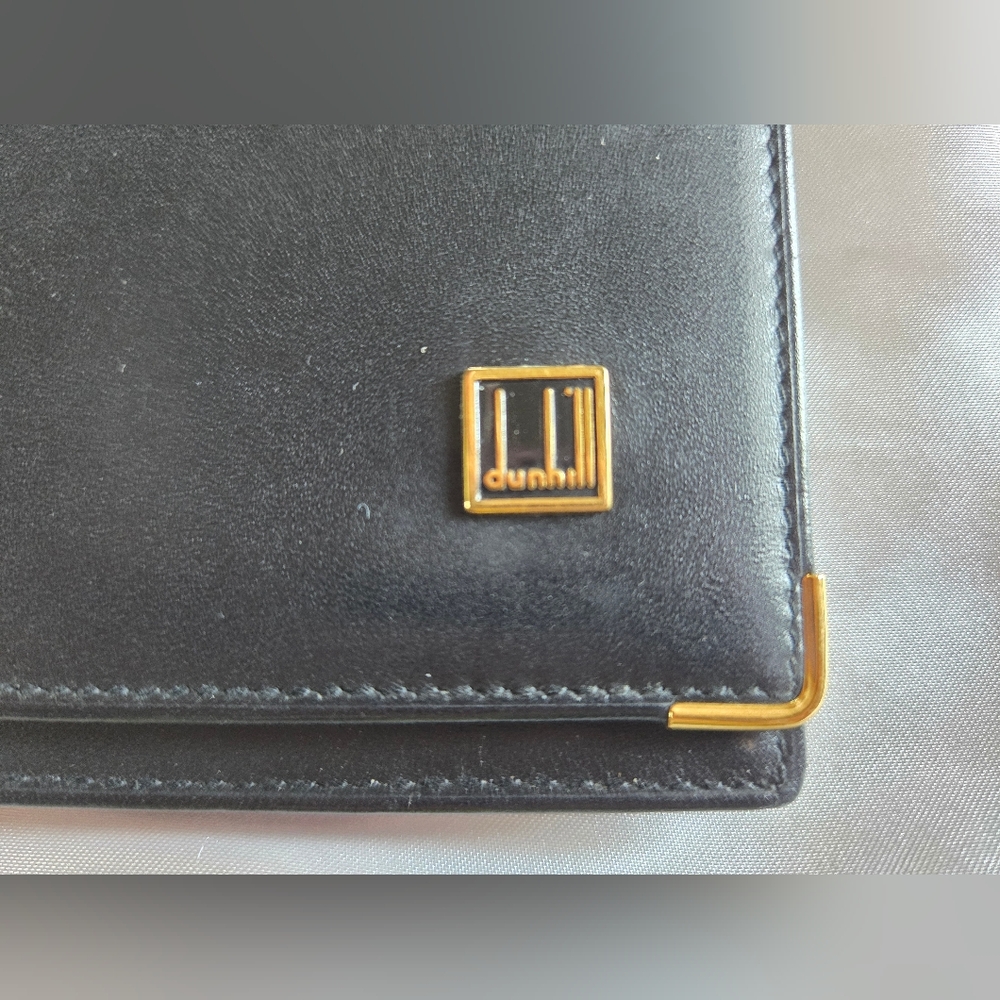 Dunhill Classic Black Wallet with Gold Details - Picture 7 of 13